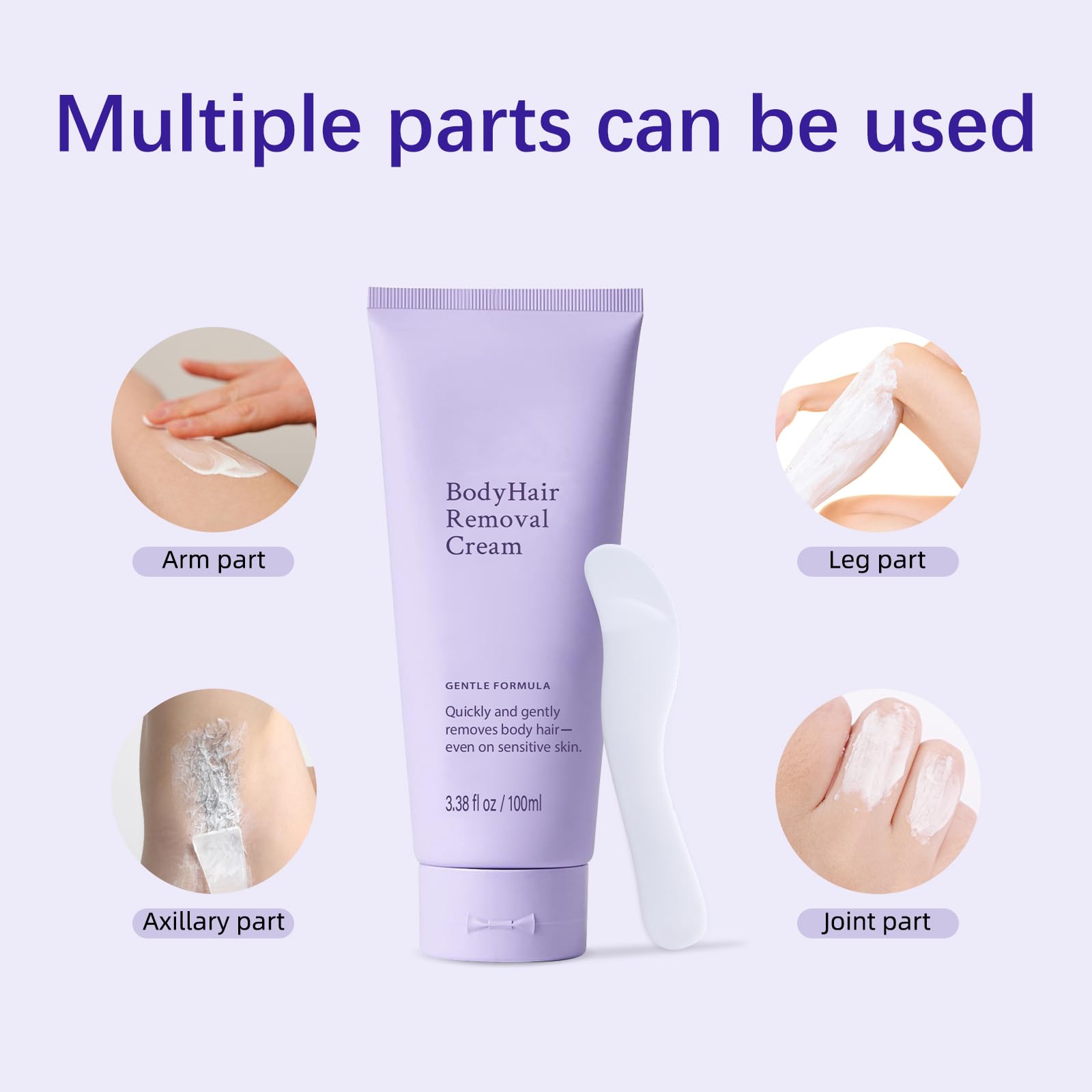 Annsky Hair Removal Cream spatula usage for precise application