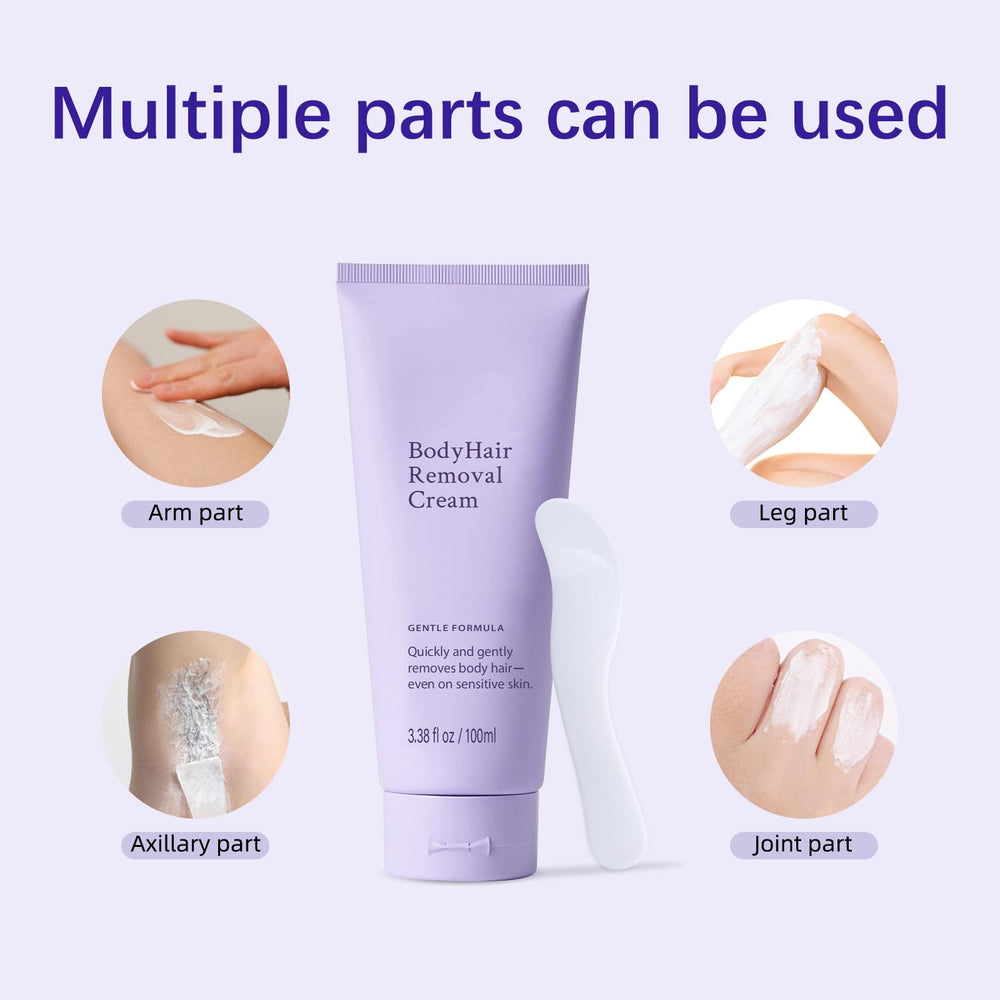 Annsky Hair Removal Cream spatula usage for precise application