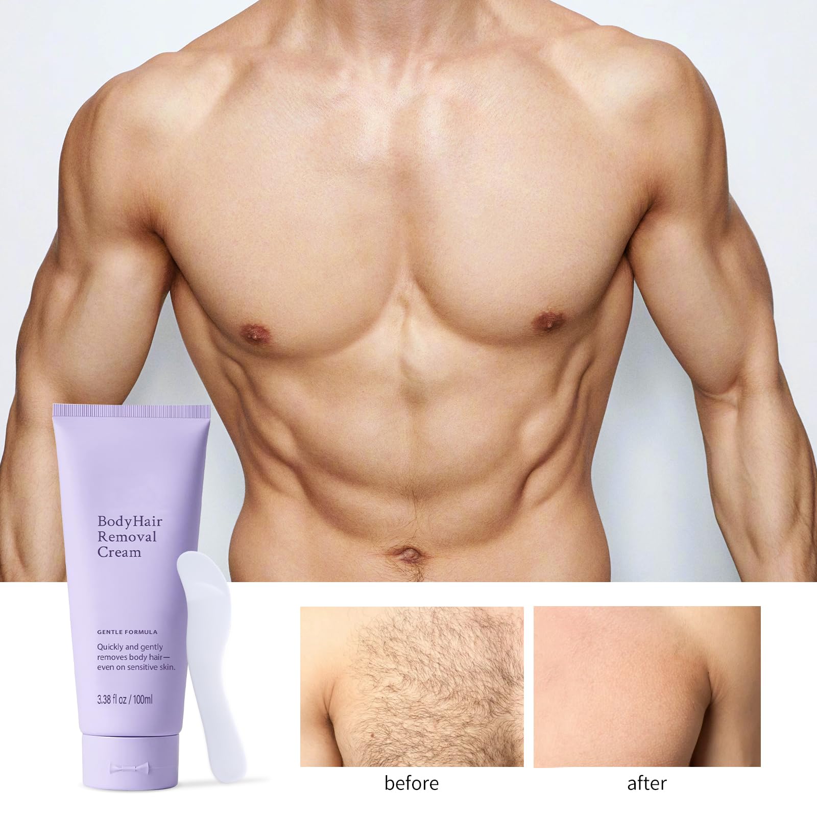 Annsky Hair Removal Cream underarms ready for comfortable use