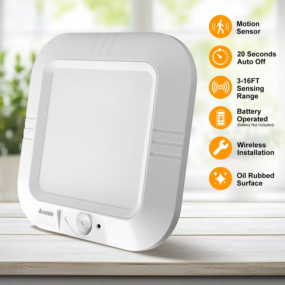 ANOTEK 180 lumens output ideal for closets, stairs, and shelves
