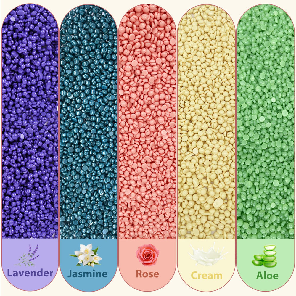 ANREACHO hard wax beads melting evenly for bikini-area waxing.