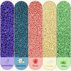 ANREACHO hard wax beads melting evenly for bikini-area waxing.
