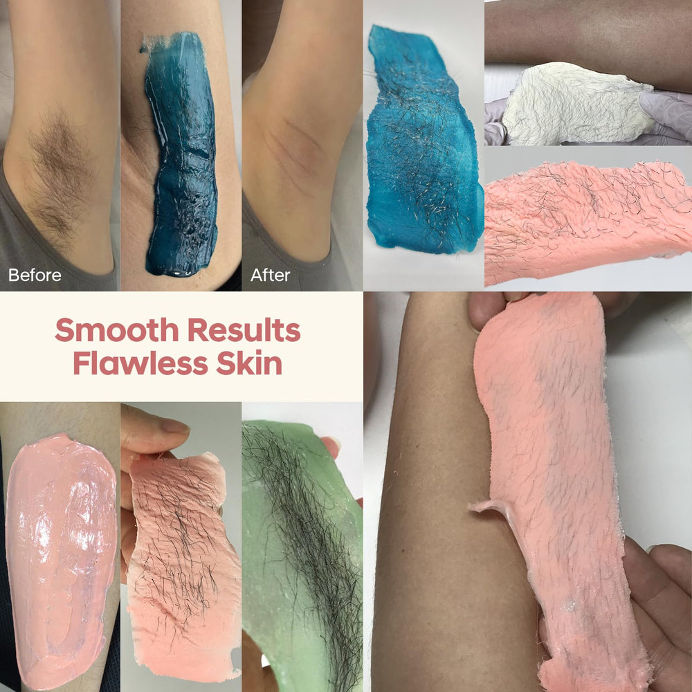ANREACHO no-sticky residue wax beads ensure clean post-wax skin.