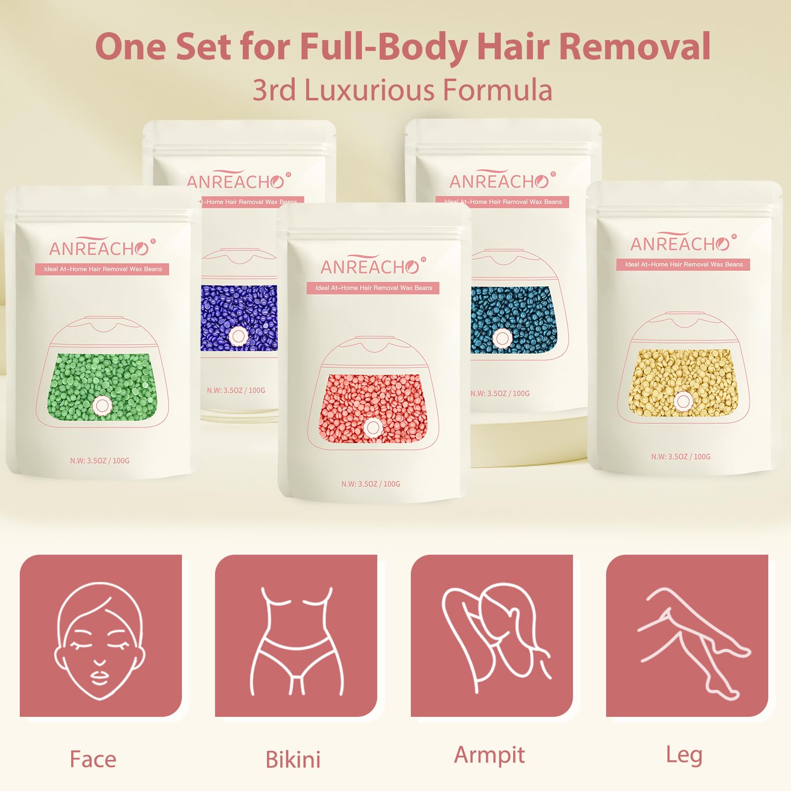 ANREACHO convenient 1.1 lb bag for multiple body areas at home.