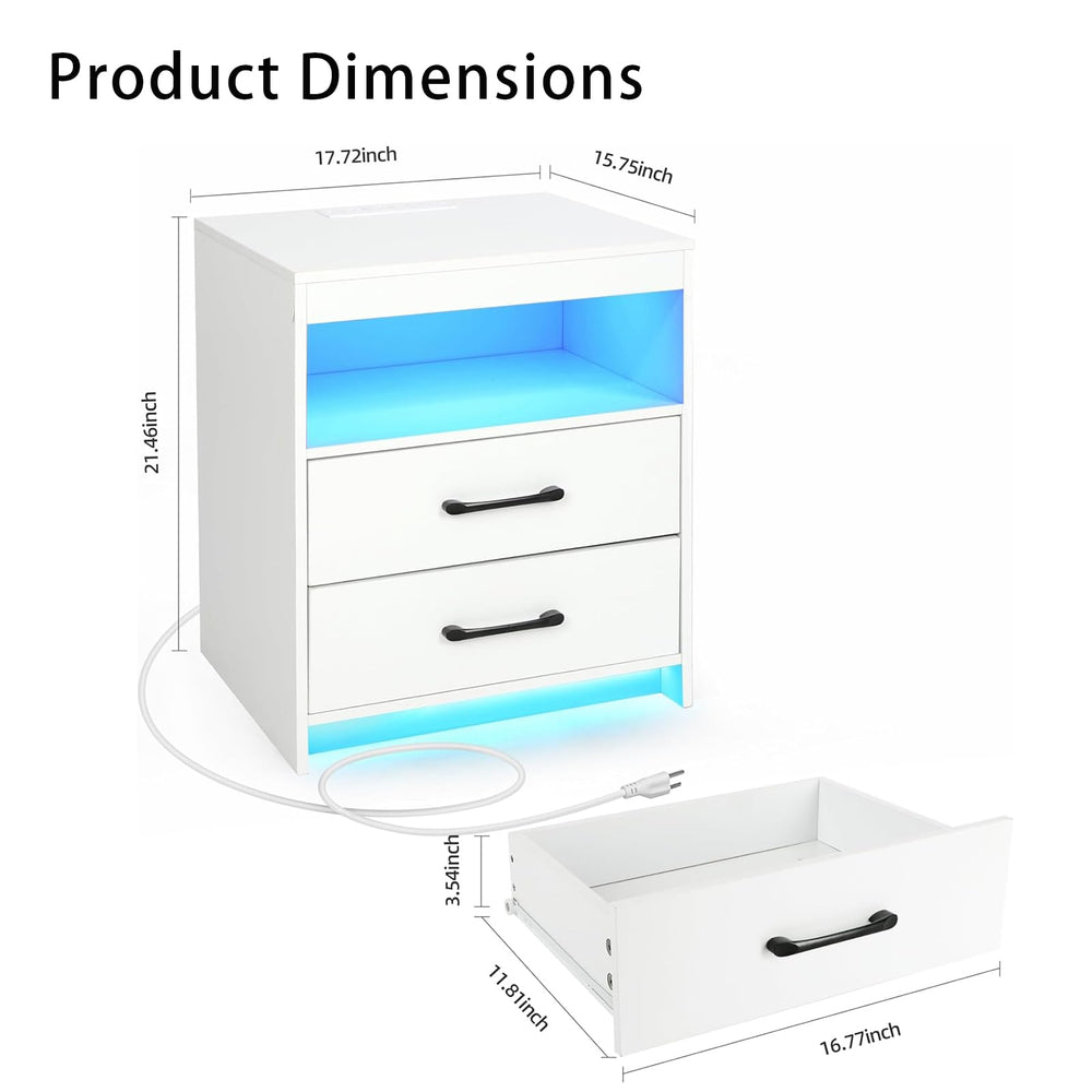 Ansefe nightstand USB-C charging top recharges devices within easy reach