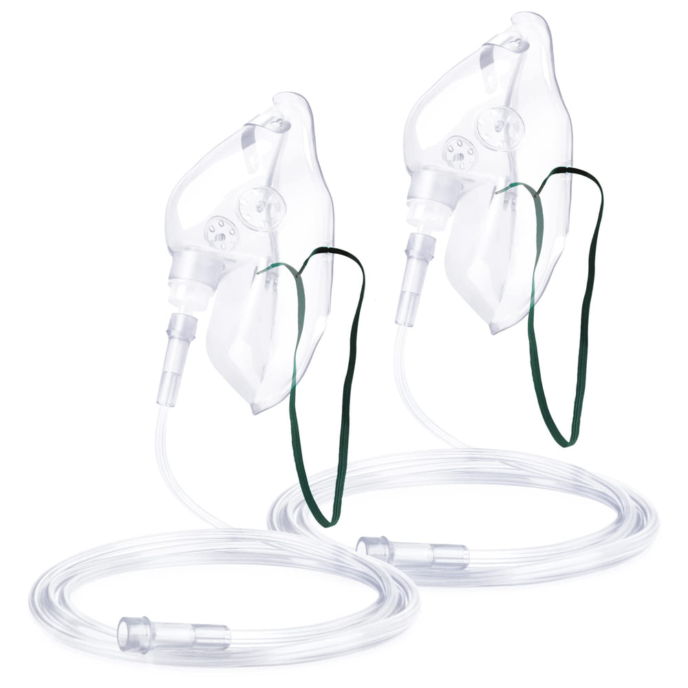 ANSNF oxygen mask for adults with no cup and 6.6 ft tube for portable use.