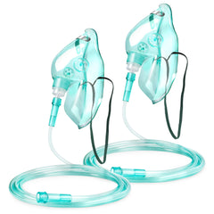 ANSNF oxygen mask adult size L no cup with 6.6-foot tube for portable use.