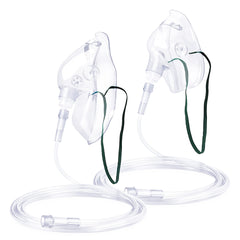 ANSNF oxygen mask front view; clear design for comfortable adult use.