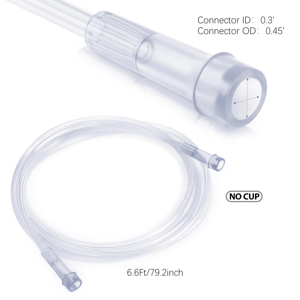 ANSNF mask with tubing; 6.6 foot tube offers flexible placement.