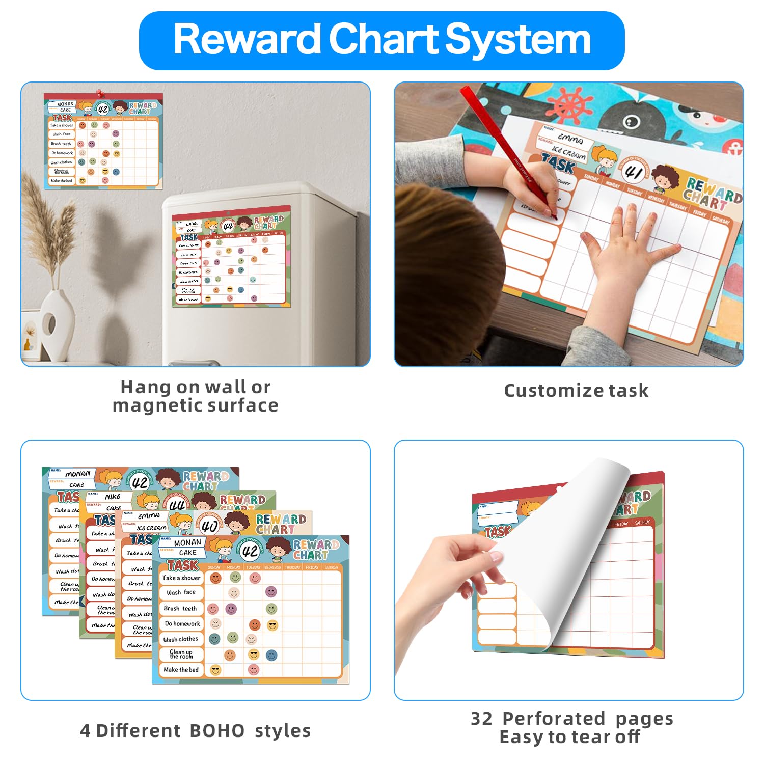 ANSTROUT smiley face stickers visually praise progress to motivate kids.