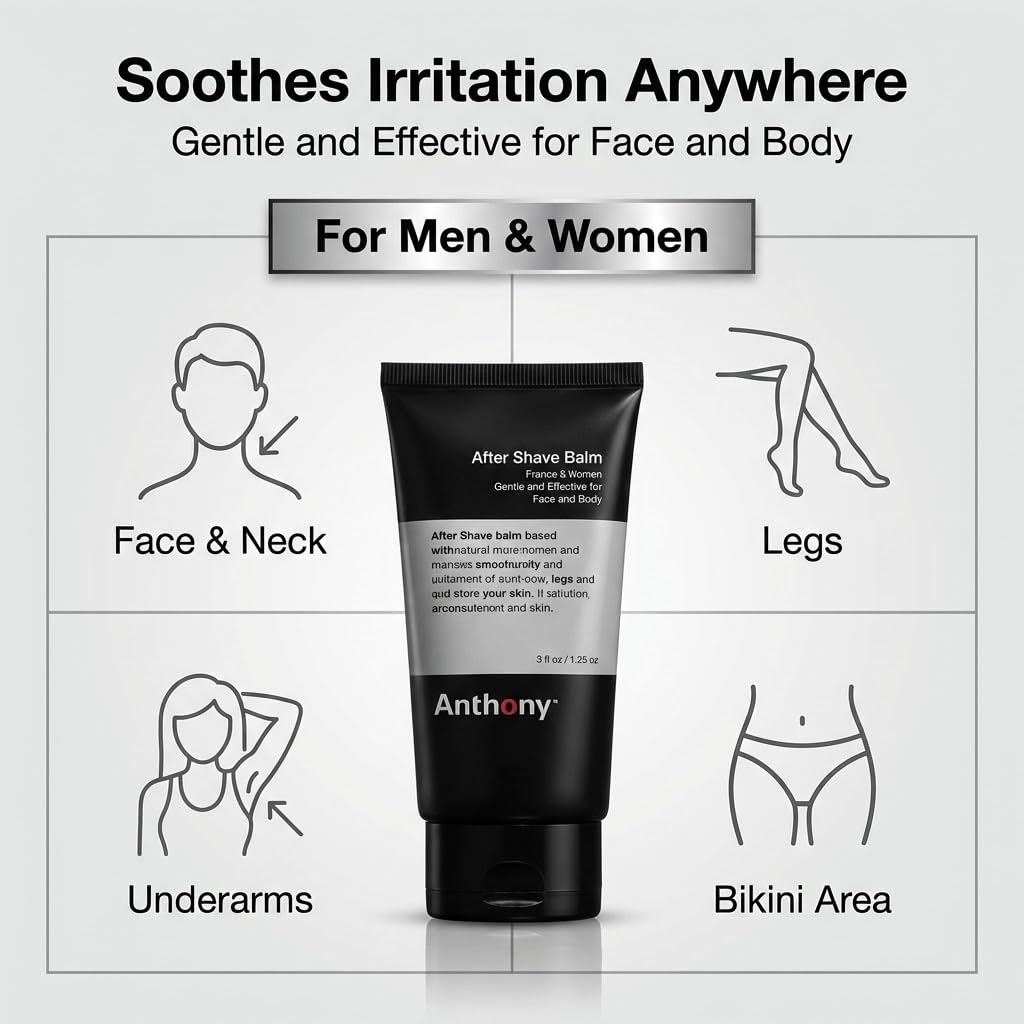 Anthony aftershave balm daily-use routine for sensitive skin after shaving