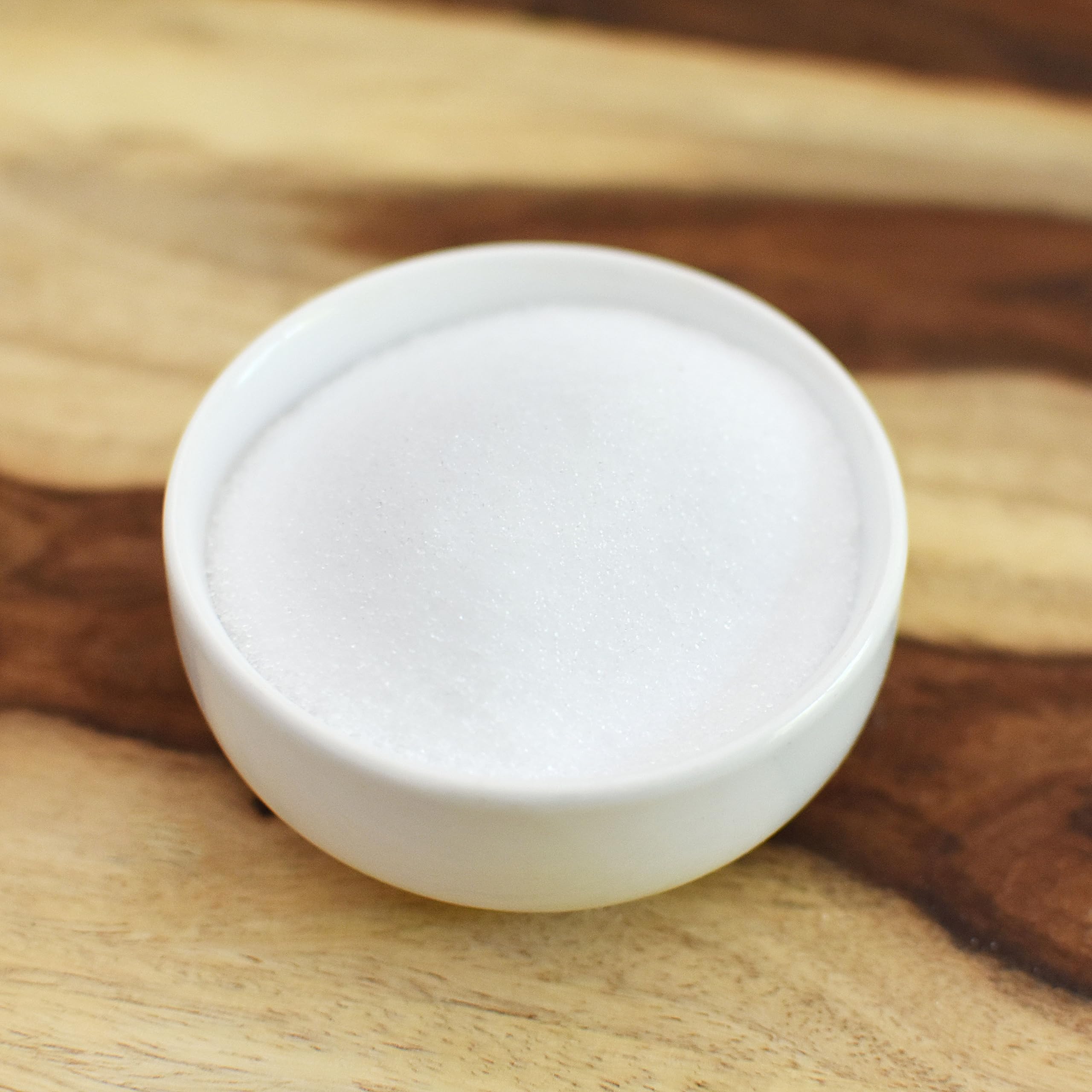 Anthony's Erythritol granules in a glass jar setup for everyday use