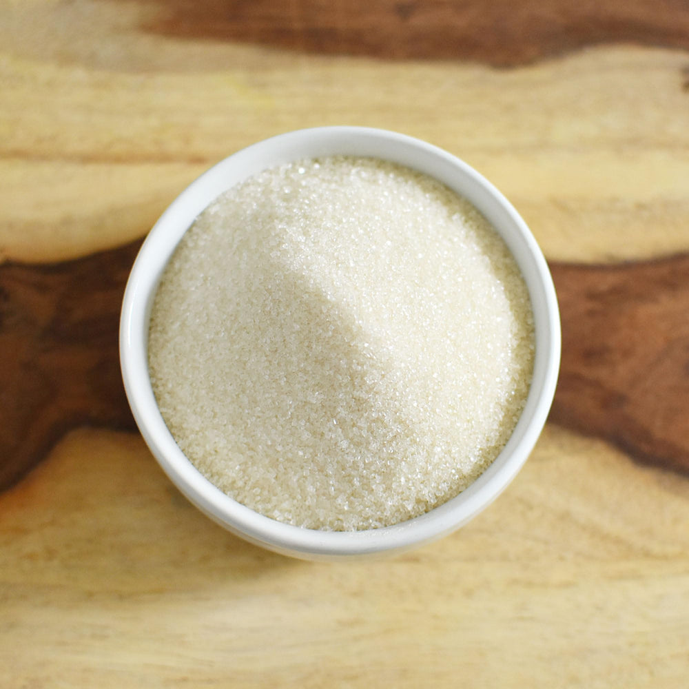 Anthony's Organic Cane Sugar gluten-free label image highlights non-GMO, vegan-friendly ingredient.