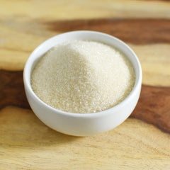 Anthony's Organic Cane Sugar granulated closeup shows blonde crystals ideal for baking sweetness.
