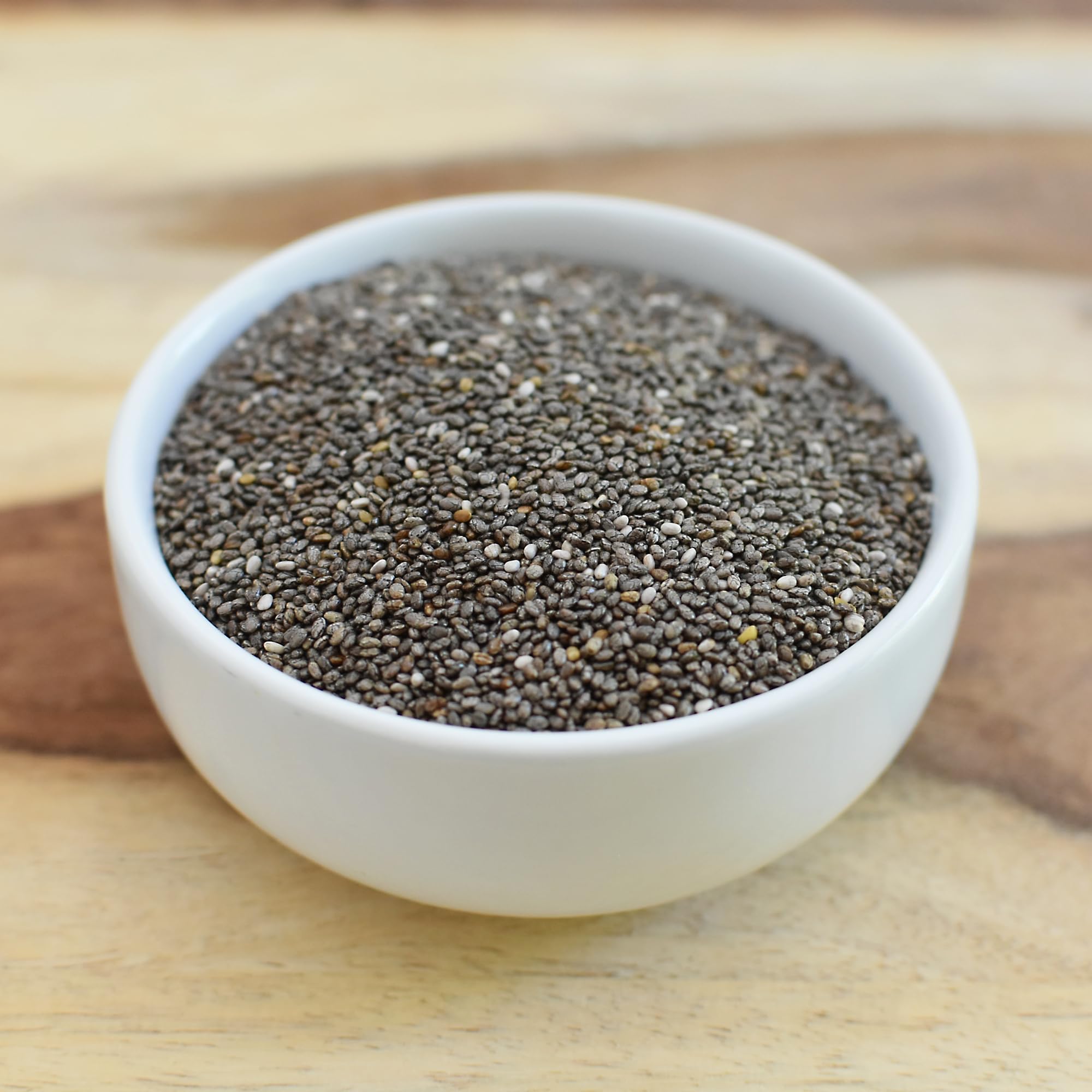Anthony's Organic Chia Seeds sprinkled on oatmeal for added texture