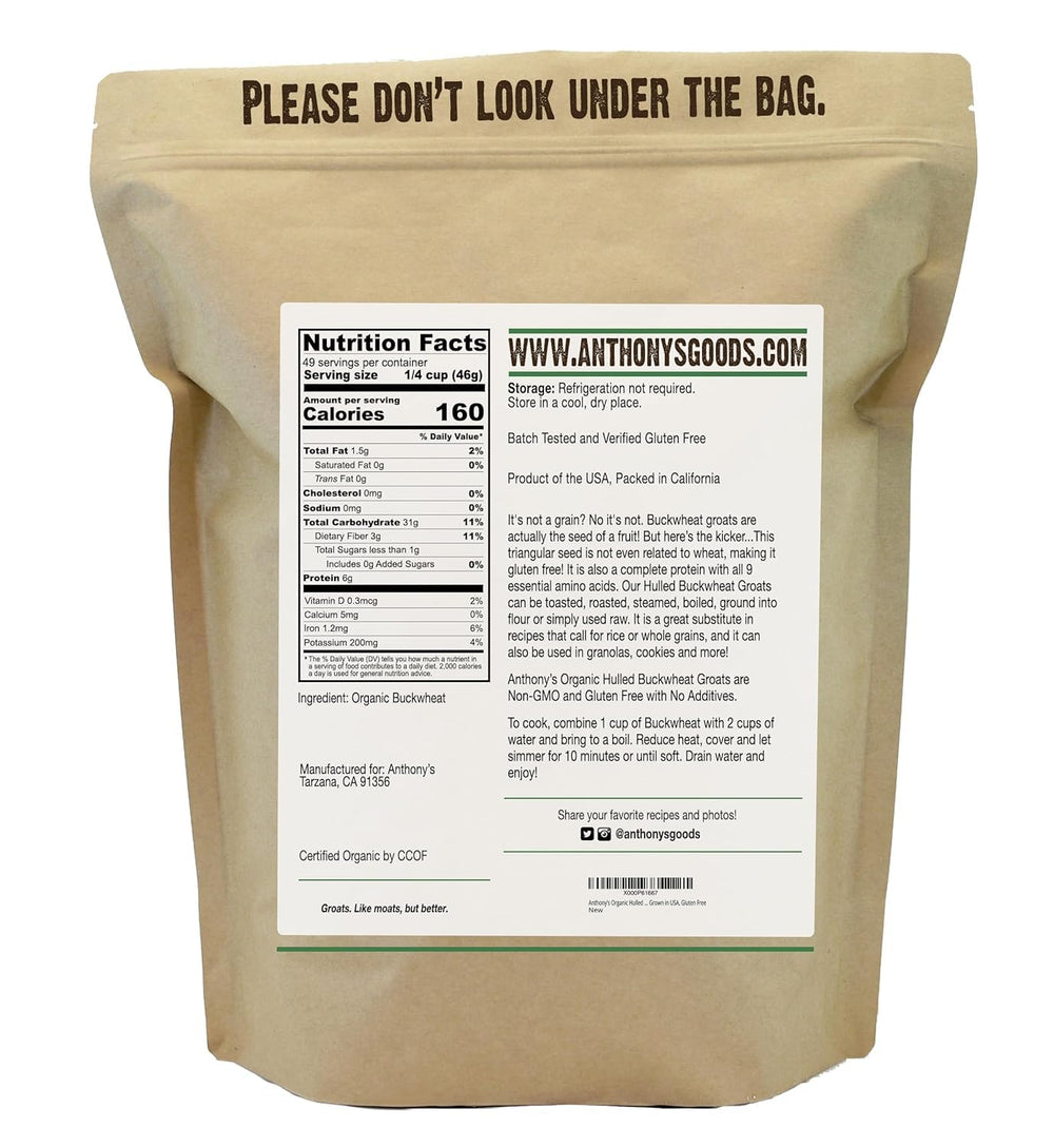 Anthony's Organic Buckwheat Groats as a versatile kitchen staple