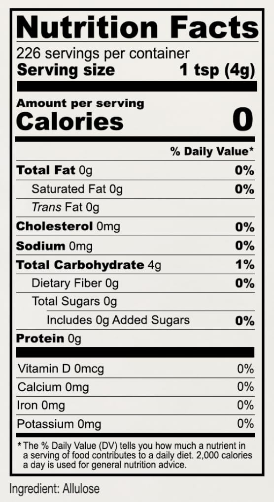 Anthony's Allulose label — batch tested gluten free and vegan-friendly.