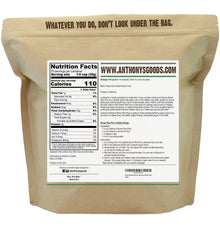 Anthony's Brown Rice Flour bag front emphasizing USA-made, vegan, non-GMO quality.