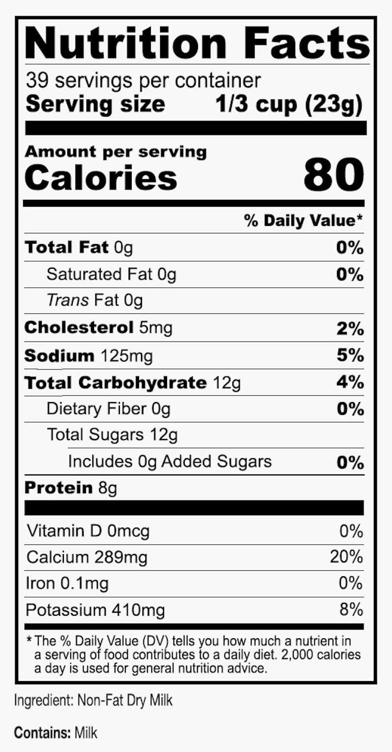 Anthony's gluten-free and non-GMO milk powder label signals trusted ingredients.
