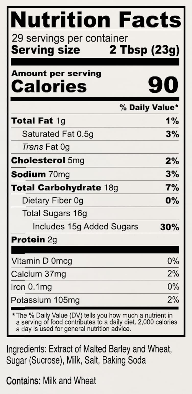 Anthony's Malted Milk Powder label emphasizes non-GMO and USA production.
