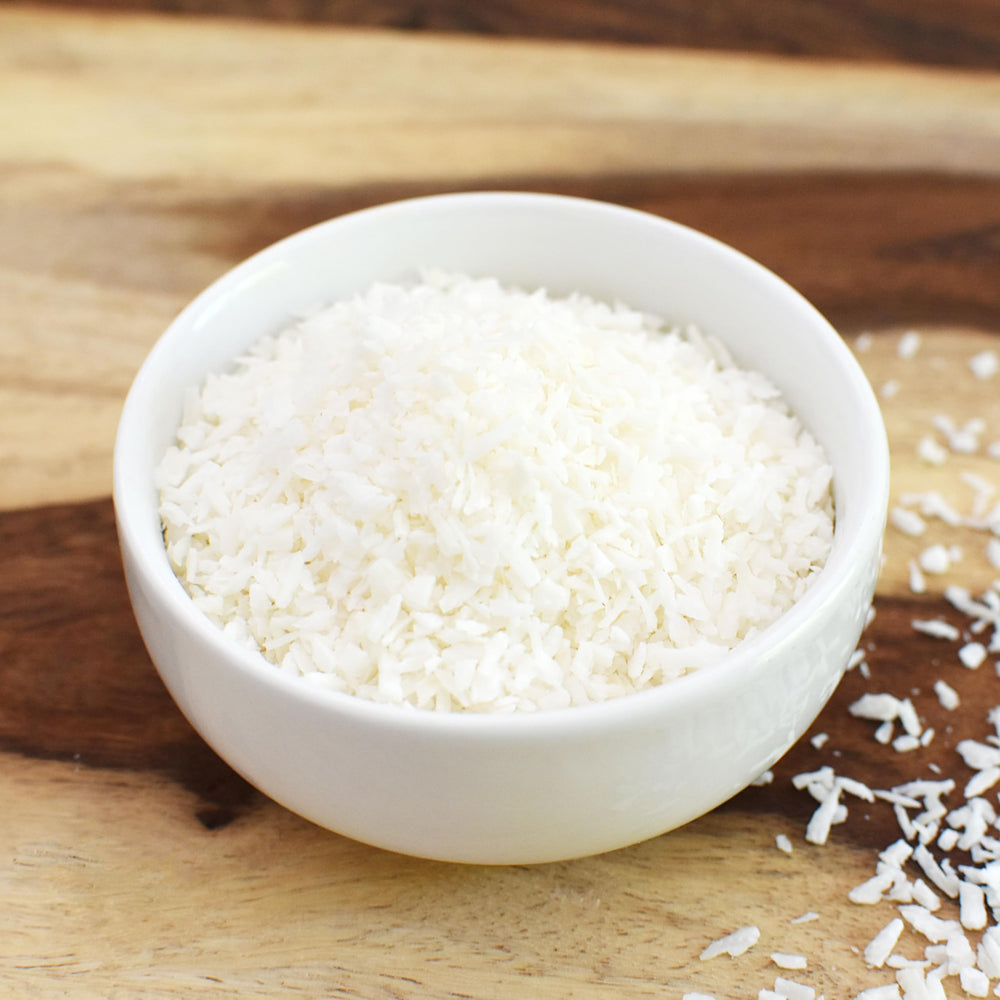 Anthony's Organic Shredded Coconut in baking dough for gluten-free treats.