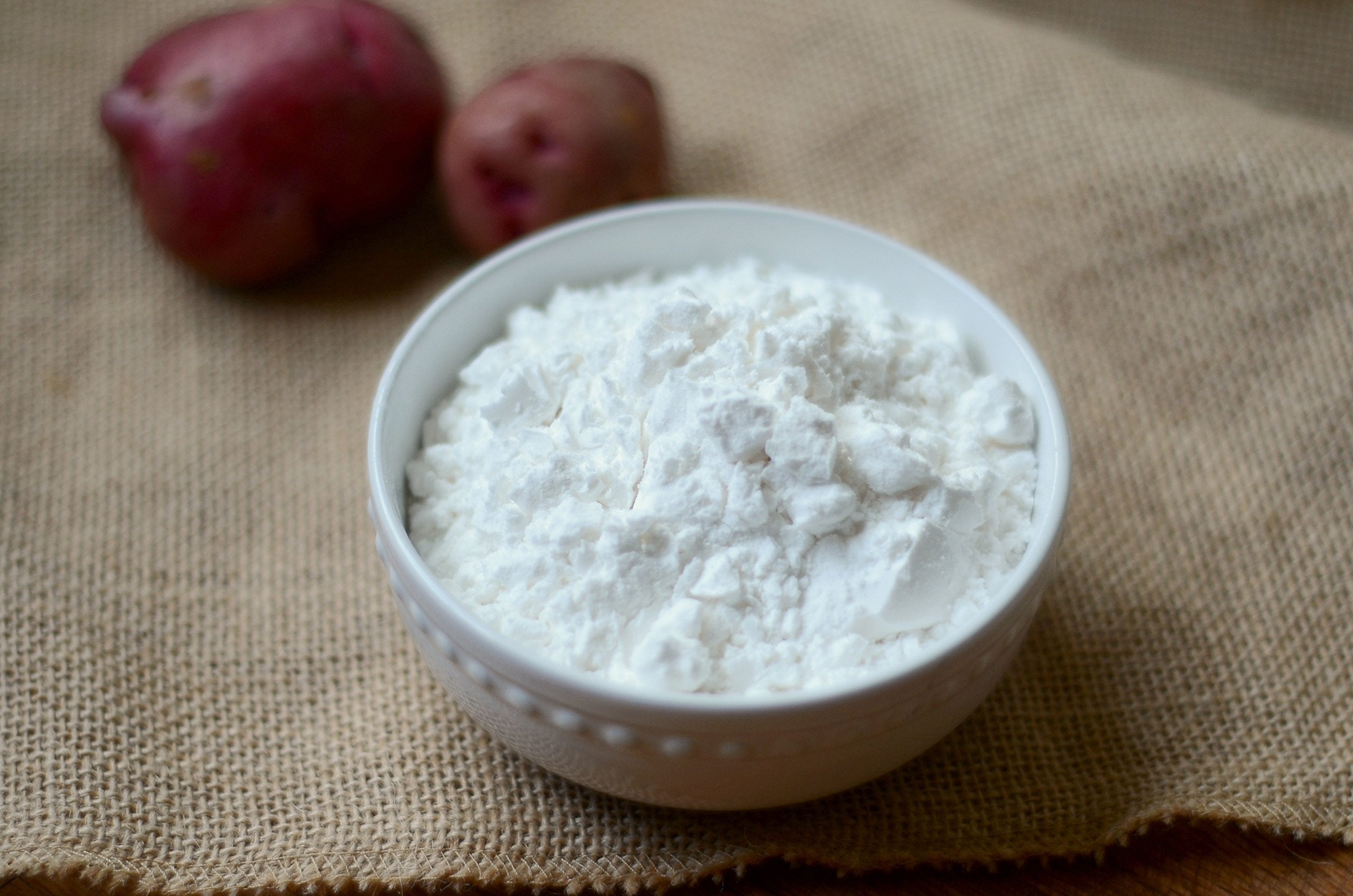 Anthony's Organic Potato Starch bag with a baking bowl