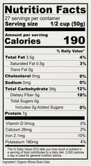 Anthony's Organic Rolled Oats container highlighting whole grain quality