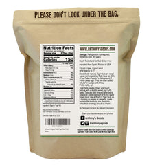 Anthony's Tiger Nuts close-up texture shows natural, nutty surface ideal for soaking.