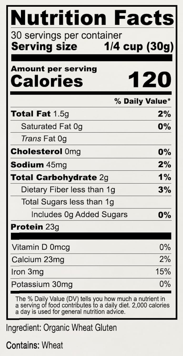 Anthony's Organic Vital Wheat Gluten dry powder ready for keto baking and bread.