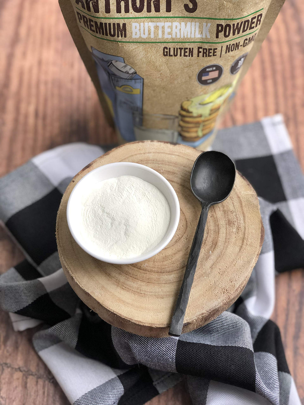 Anthony's Premium Buttermilk Powder packaging on shelf in California