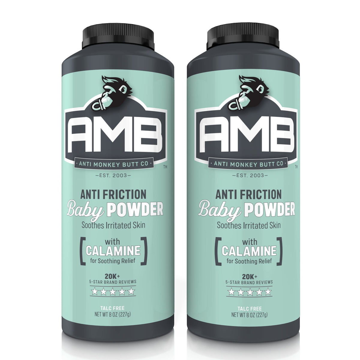 Anti Monkey Butt baby powder bottle close-up for diaper rash prevention