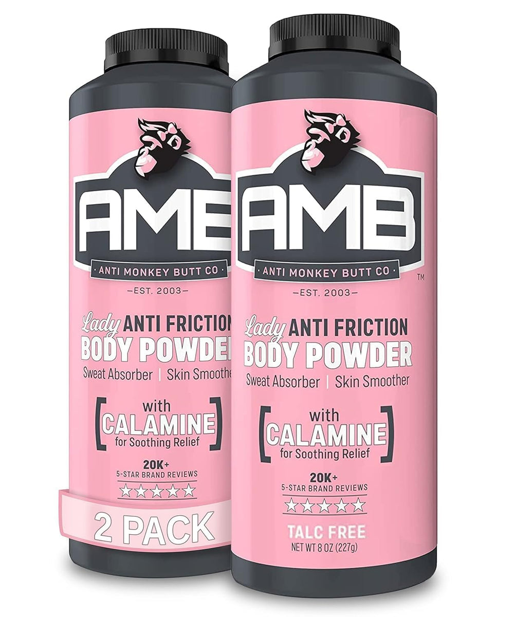 Anti Monkey Butt Body Powder for Women; absorbs sweat to reduce friction during workouts