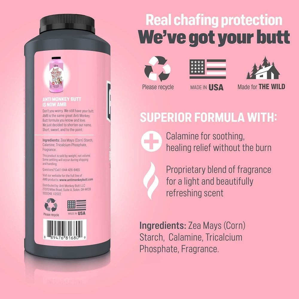 Anti Monkey Butt Pack of 2 8oz bottles for daily use and on-the-go routine