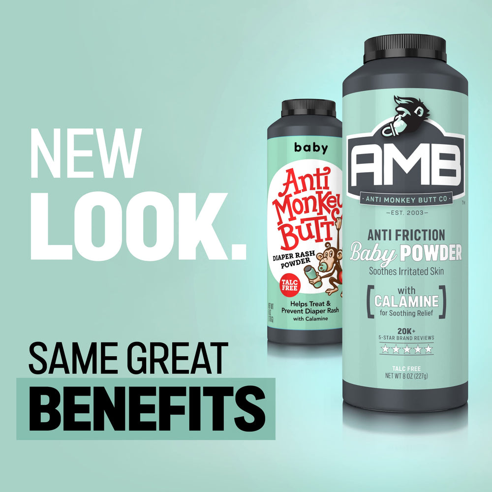 Anti Monkey Butt talc-free hypoallergenic label on packaging