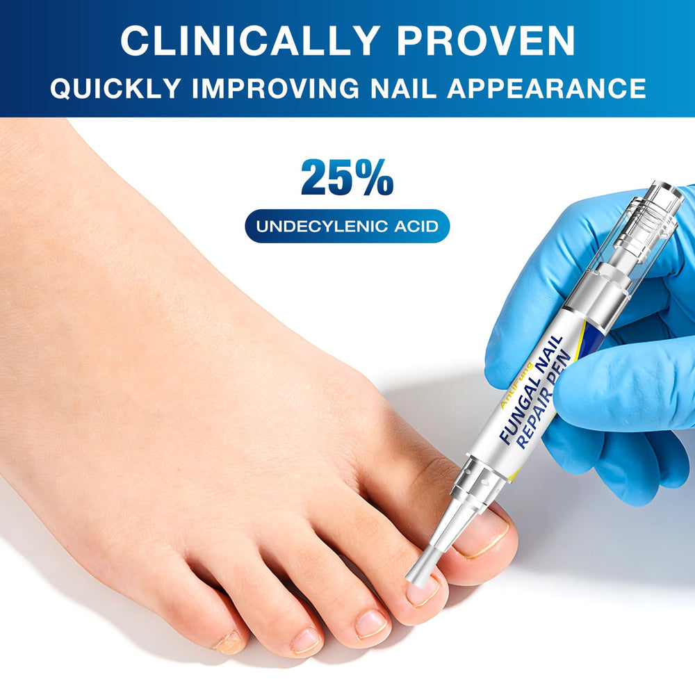 The AntiFung Toenail Pen nail renewal focus suggests improved nail appearance.
