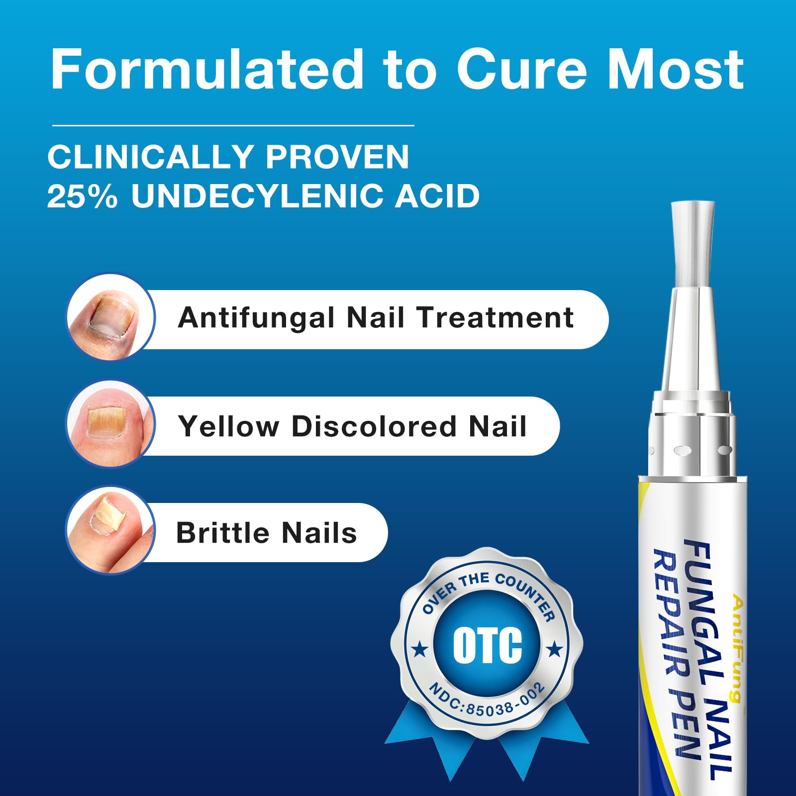AntiFung Toenail Pen precision dispense demonstrates controlled dosing for nails.