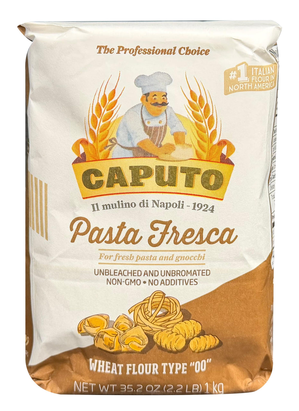 Antimo Caputo 00 pasta flour bag for fresh pasta dough with silky consistency.