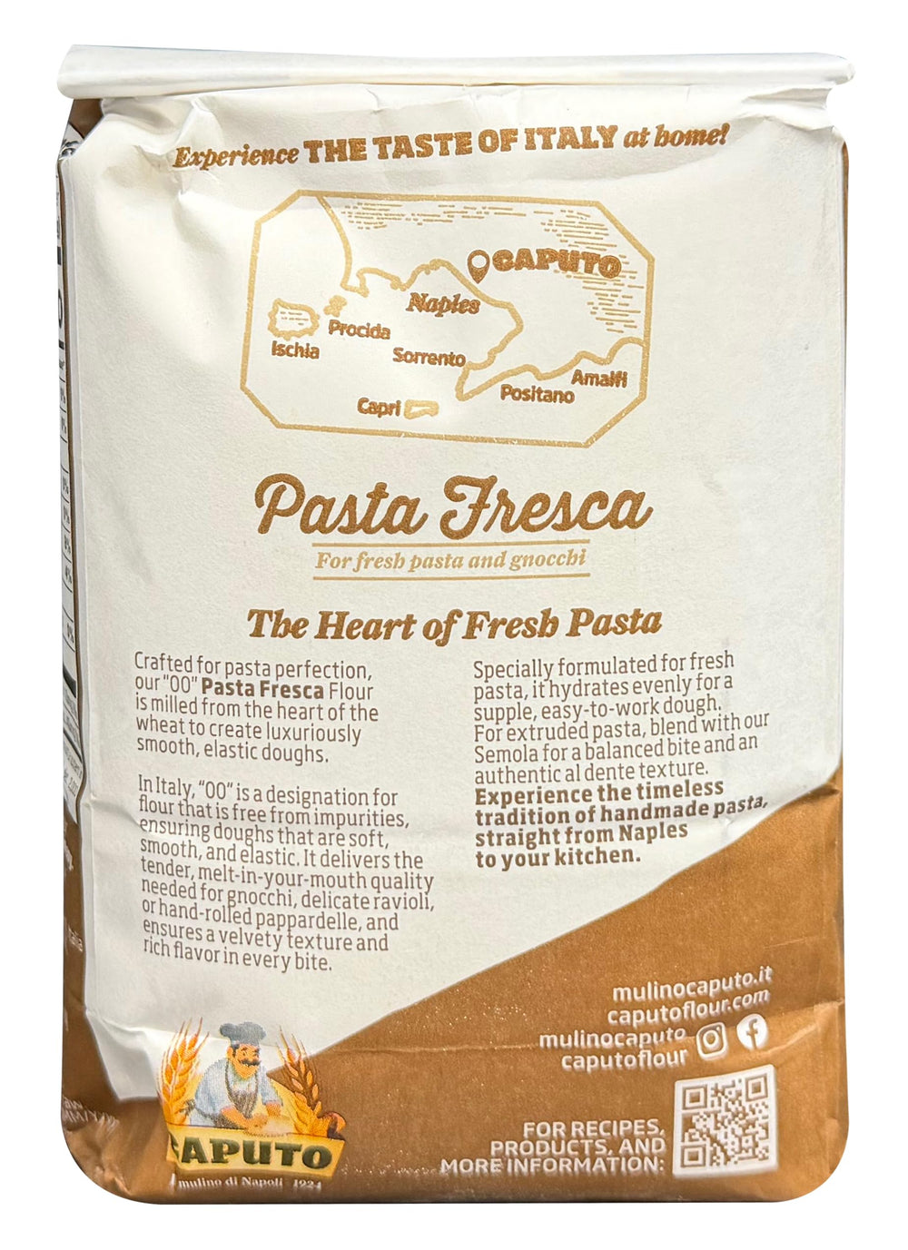 Antimo Caputo all-natural flour supports authentic Italian pasta at home.
