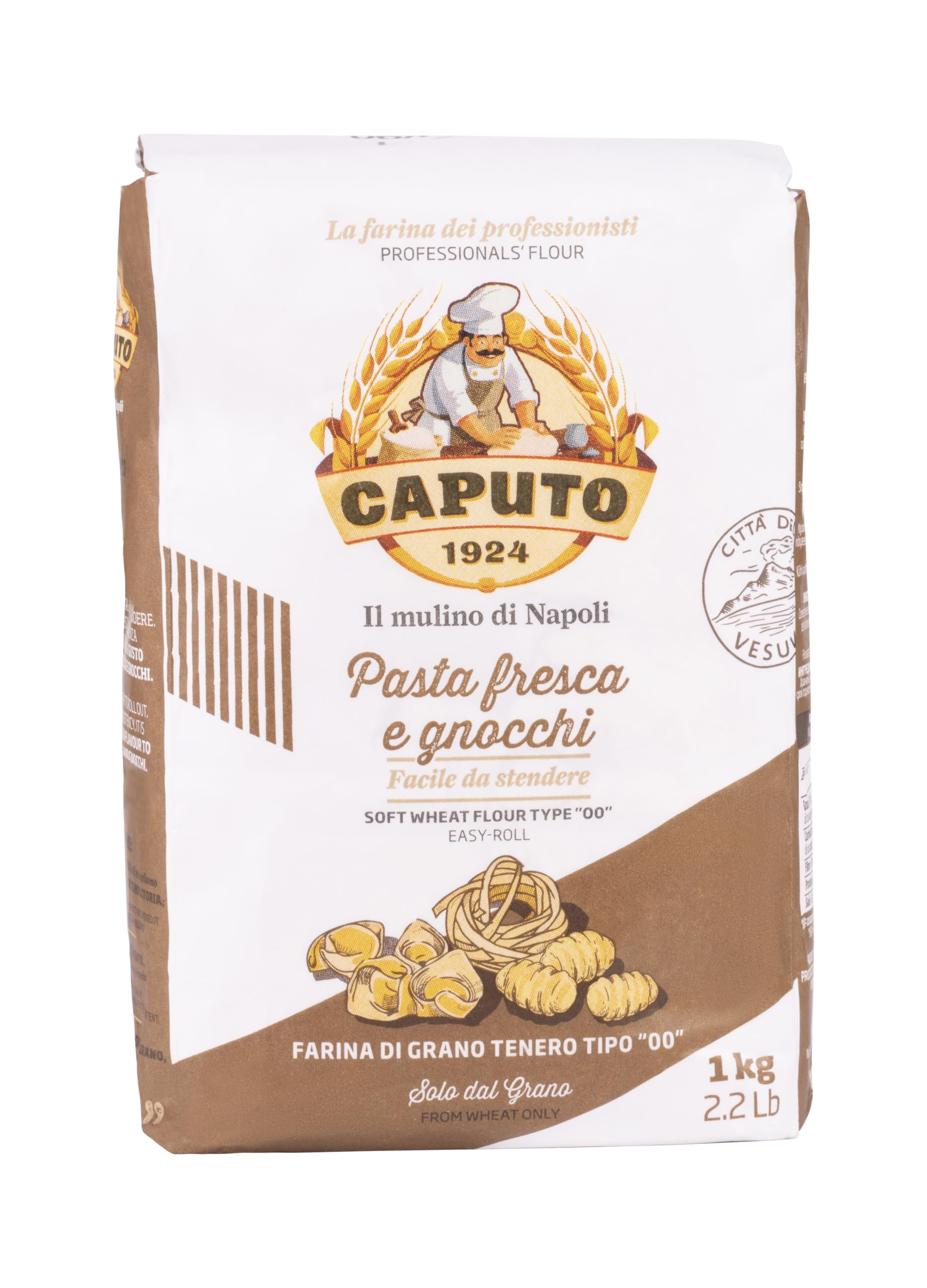 Antimo Caputo fine-milled wheat blend provides ideal pasta texture.