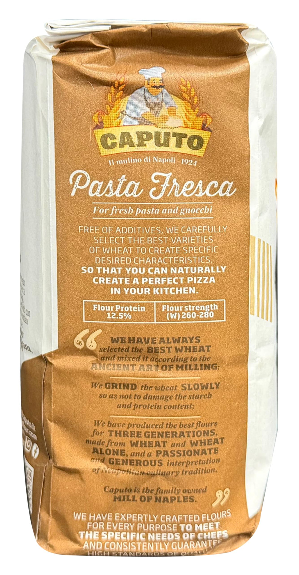 Antimo Caputo Italian double-zero pasta dough flour for fresca dough and rolling.