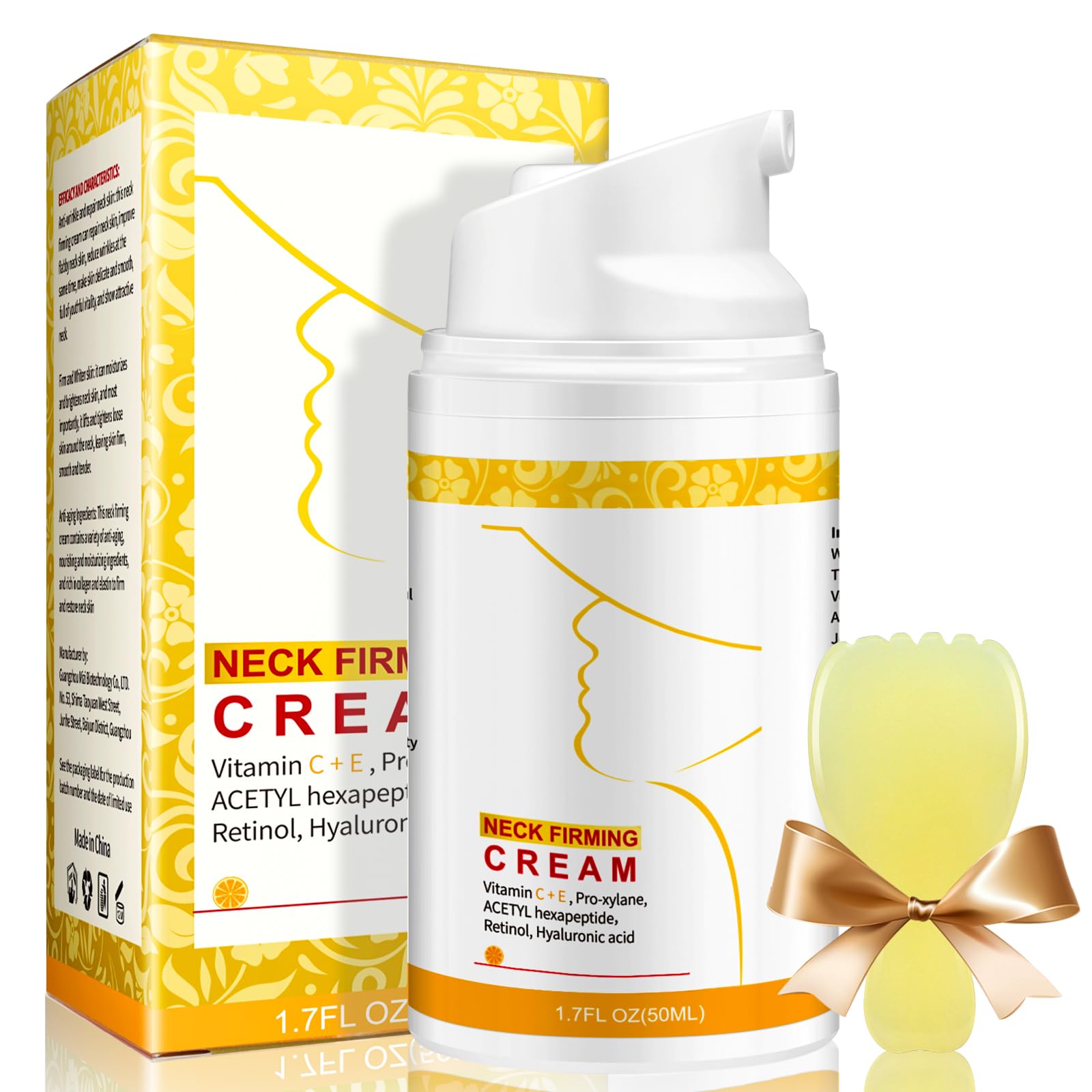 ANTIVP neck cream bottle close-up highlighting hydration for firmer skin