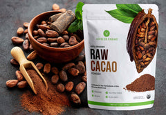 Antler Farms cacao powder in baking bowl for desserts