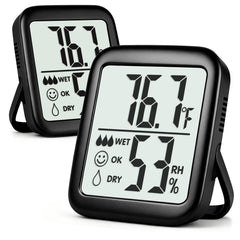 Antonki 2-pack room thermometer with large LCD display for easy reading