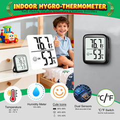 Antonki digital temperature and humidity monitor shows precise readings in real time