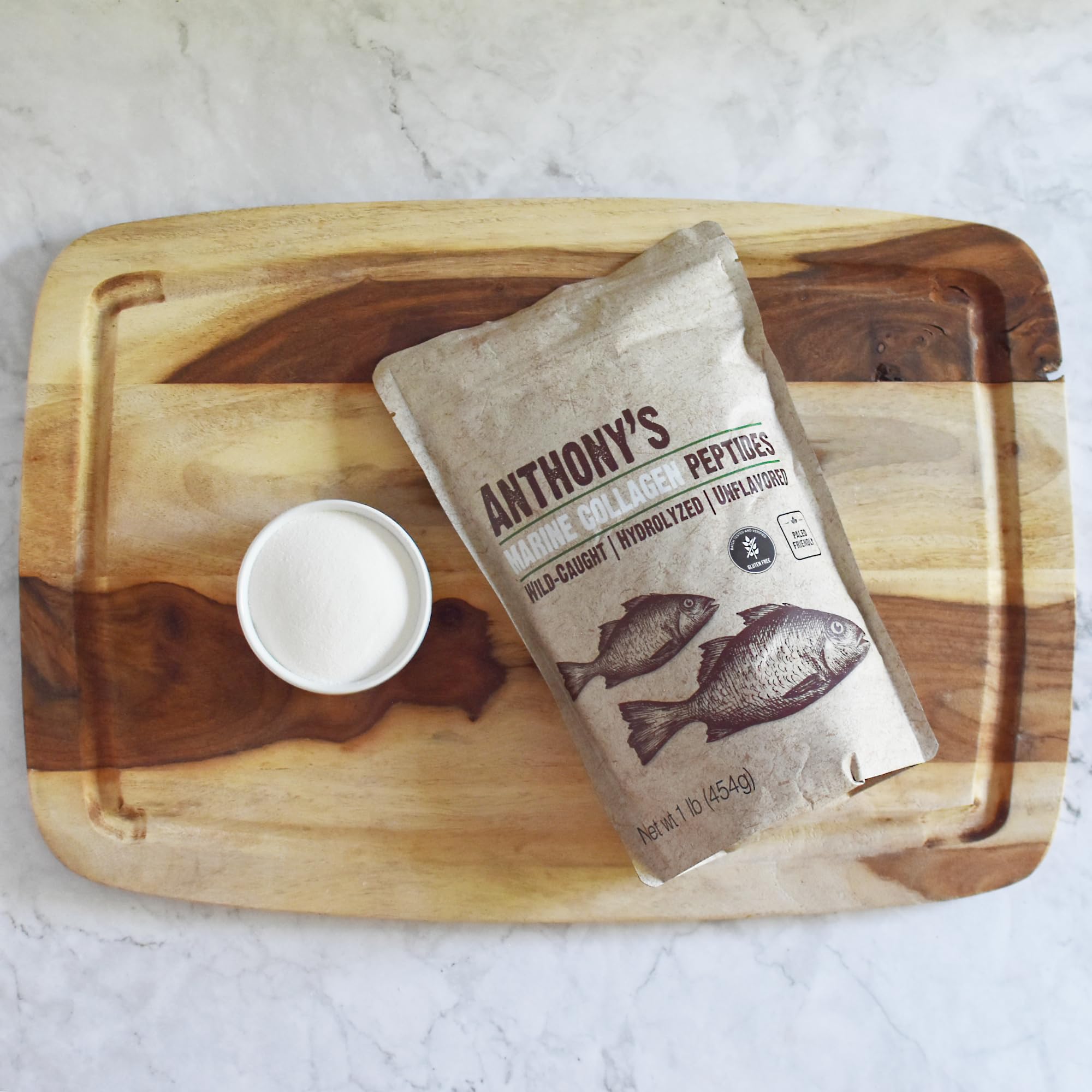 Anthony's collagen added to smoothie for versatile, tasteless protein.