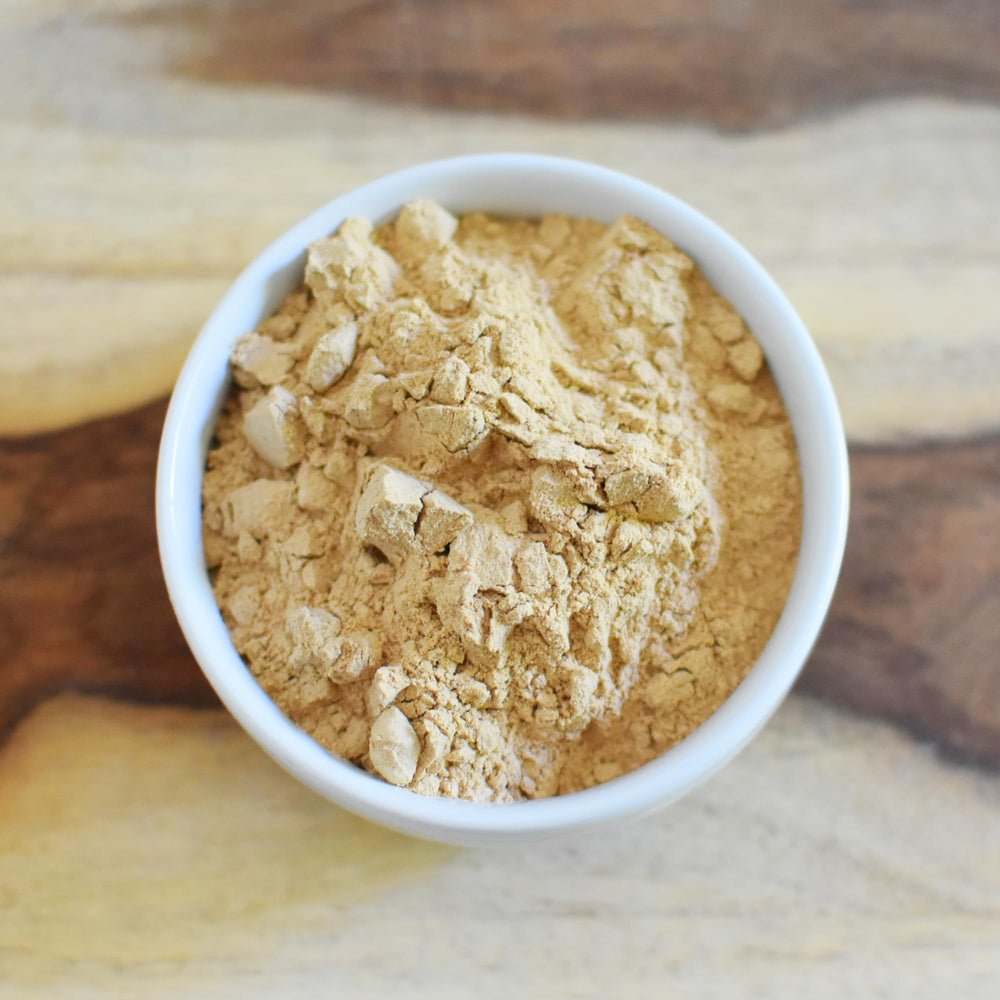 Anthony's Red Maca powder label shows nutrition facts for informed use