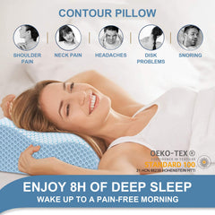 Dual-height levels on the Anvo pillow provide customizable neck support.