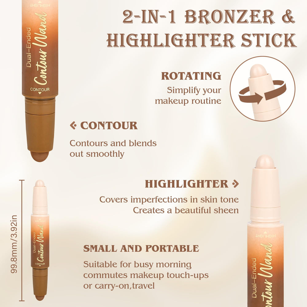 Anwuozu dual-ended design enabling precise contour and radiant highlight.