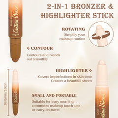 Anwuozu dual-ended design enabling precise contour and radiant highlight.