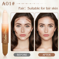 Anwuozu highlighter shade adding subtle radiance to cheekbones.